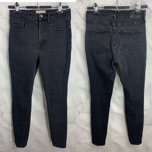 Everlane Jeans Womens High Rise Straight Leg Sz 29 x 27 Gray Black Regular Denim